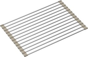 Suport vase Quadron Unique Rollmata finisaj inox - bej 38x25cm