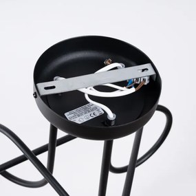 Lustră pe tijă Sollux SL.1434 LOOP 3xE27/15W/230V negru