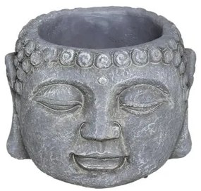 Ghiveci Cap Buddha H9 cm Gri