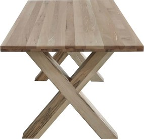 Masă lemn masiv Dining Irenne Stejar blat 4 cm - 300x120cm