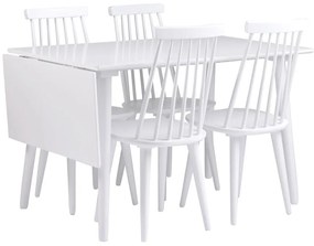 Masă de dining Rowico Lotte Drop-Leaf, 120 x 80 cm, alb