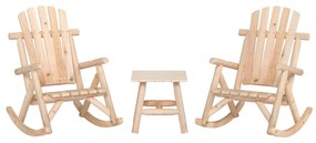 3185523 vidaXL Set mobilier de grădină, 3 piese, lemn masiv de molid
