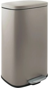 Coș de gunoi cu pedală soft-close Spirella Akira 50 l, gri-maro mat, 50 l