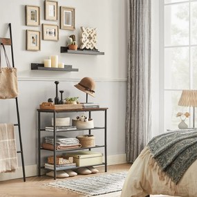 Raft pentru pantofi E1035 OLW, lemn vechi, 3 etaje