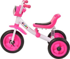 Tricicleta cu pedale NOVOKIDS™ Felix Trike ,Cu melodii si lumini, Max 20 kg, Suspensie spate, Roti din cauciuc EVA, Cadru metalic, Roz