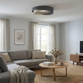 BRILAGI- Plafonieră LED VELVET TWIST LED/24W/230V 4000K Ø 55 cm gri/crem