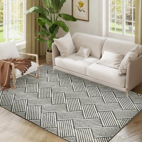 HOMCOM Covor salon 200 x 140 cm blană scurtă lavabil la maşină hipoalergenic pentru salon, dormitor, birou, gri | Aosom Romania