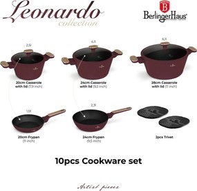 Set oale si tigai 10 piese Leonardo Nordic Collection Berlinger Haus BH 8305