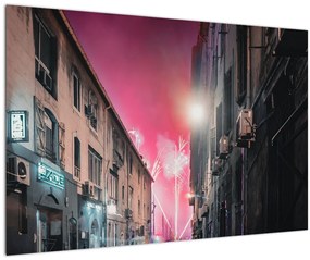 Tablou - Artificii din Marseille (90x60 cm)