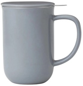 Cana pentru ceai cu infuzor si capac Viva Scandinavia MINIMA BALANCE V77554, 500 ml, Portelan, Gri