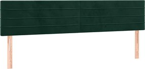 vidaXL Tăblii de pat, verde închis, 160x5x78/88 cm, catifea