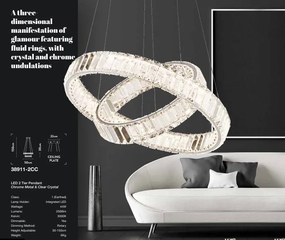 Lustra LED circulara cu 2 inele Tier