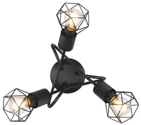 Lustră LED aplicată XARA 3xE14/6W/230V neagră Globo
