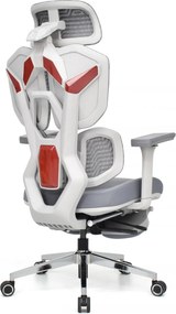 Scaun Ergonomic ProMesh X4D – Tetieră 4D, Suport Lombar Reglabil, Cotiere 4D, Sezut Translatie, Reclinare, Suport Picioare, Mesh, Gri