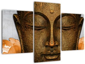 Tablou cu statuie cu detaliu a feței (90x60 cm)