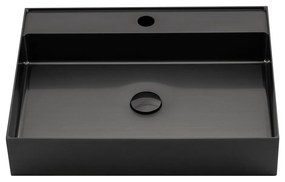 Chiuvetă neagră din oțel inoxidabil 55x42 cm Aurum – Sapho