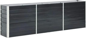 vidaXL Strat înălțat de grădină antracit 240x40x77 cm oțel galvanizat