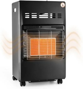 DURAMAXX KAMTSCHATKA, negru, radiator pe gaz, arzător ceramic, infraroșu, 4,1 KW