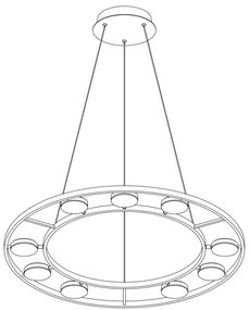 Lustra suspendata LED design tehnic Fad negru MYMOD070PL-L63B3K