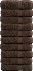 vidaXL Prosoape de duș premium, SOLUND 10 buc maro 70x140cm 600 gsm