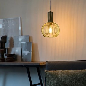 Lampă pendant de design aurie - Wire Whisk