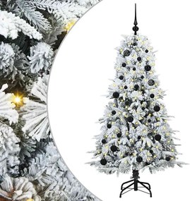 vidaXL Brad de Crăciun artificial cu ramuri articulare Alb 150 cm