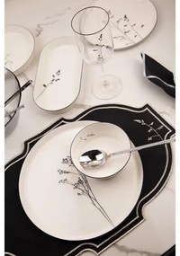 Set de veselă 27 piese din porțelan, alb/negru