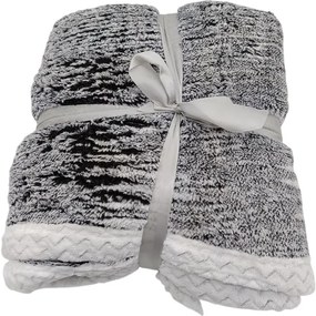 Pătură din lână Mramor negru, 150 x 200 cm