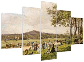 Tablou - French 19th Century, Race Course at Longchamps, reproducere (150x105 cm)