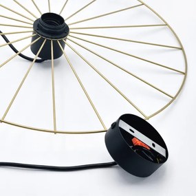 Lustră pe cablu MONTANA 1xE27/15W/230V d. 45 cm auriu/negru