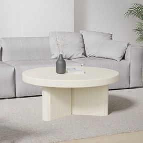Masuta de cafea rotunda alb stil japandi DEPRIMO 43471 by Deprimo