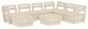 3063729 vidaXL Set mobilier de grădină din palet 8 piese lemn de molid tratat