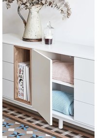 Comodă crem 180x76x40 cm Corvo – Teulat