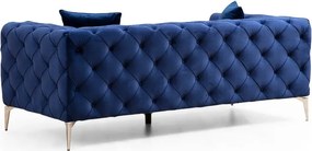 Canapea albastruînchis cu tapițerie din catifea 197 cm Como – Artie