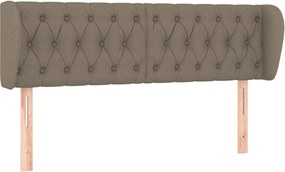 vidaXL Tăblie de pat cu aripioare gri taupe 147x23x78/88 cm textil
