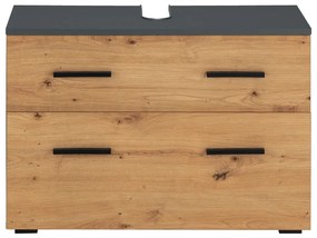 Dulap sub chiuvetă în culoare naturală cu aspect de lemn de stejar 55x35 cm Malika – Støraa