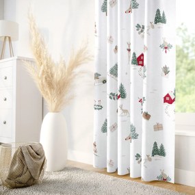 Goldea draperie de crăciun din 100% bumbac - crăciun tradițional 200x150 cm