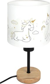 Brilagi - Lampă de masă BOBO WOOD 1xE27/25W/230V stejar/negru/alb/unicorni