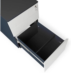 Comodă metalică 40 x 50 x 61 cm - 3 sertare, antracit - ral 7016