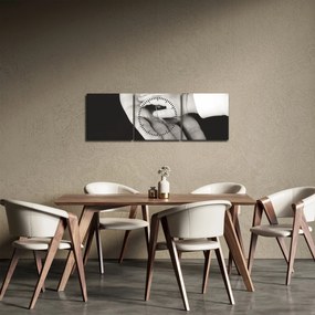Tablou cu mâini (cu ceas) (90x30 cm)