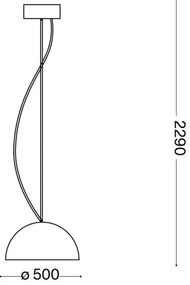 Lustră pe cablu Ideal Lux FOLK 1xE27/60W/230V d. 50 cm maro