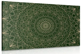 Tablou Mandala ornamentată detaliată în verde
