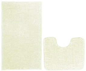 Restilo Set de covorașe baie Bati alb, 2 buc 50 x 80 cm, 40 x 50 cm