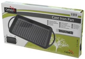 Tigaie grill cu mânere Cattara 13062 din fontă, 33x 21,5 cm