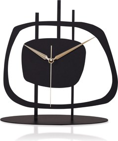 Ceas decorativ PIETRA, negru, metal, 22x23 cm