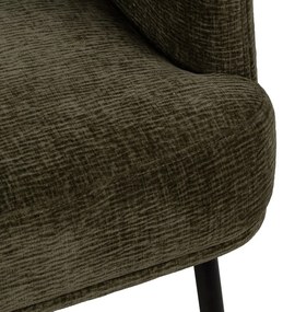 Fotoliu verde cu tapițerie din chenille Bind – Ixia