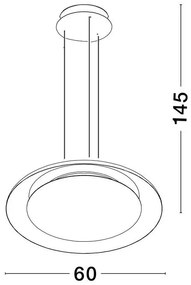 Lustra LED suspendata design modern EPOSI negru/auriu