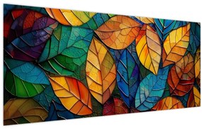 Tablou - Mozaic din frunze (120x50 cm)