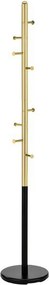 Cuier pom W68, negru/auriu, metal, 30x172 cm