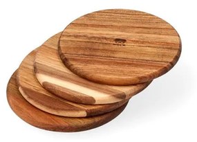 Coasters în culoare naturală 4 buc. din lemn – Holm